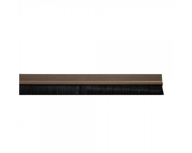 Burlete Puerta Pvc Marron Con Cepillo 1metro