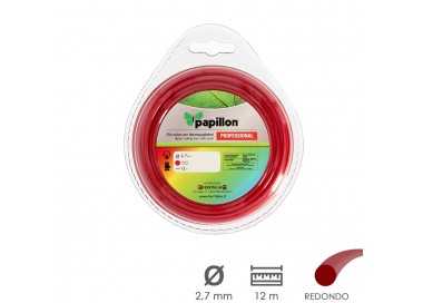 Hilo Nylon Desbrozadoras Redondo Profesional Ø 2,7 mm. Rollo 12 metros. Hilo Nylon Corte Desbrozadores Hierba, Jardin, Maleza
