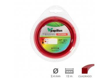 Hilo Nylon Desbrozadoras Cuadrado Profesional Ø 2,4 mm. Rollo 12 metros. Hilo Nylon Corte Desbrozadores Hierba, Jardin, Maleza