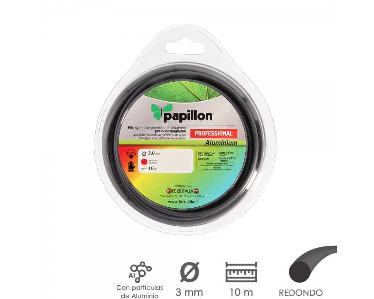 Hilo Nylon y Aluminio Desbrozadoras Redondo Professional Ø 3,0 mm. Rollo 10 metros. Hilo Nylon Corte Hierba, Jardin, Maleza