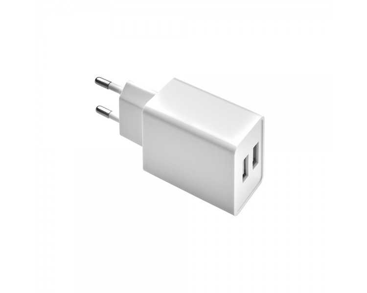 Cargador USB Dos Tomas 2.1 Amperios. 5 V. Adaptador Enchufe USB Cargador USB de Pared, Android, Iphone, Smartphones, Tablets.