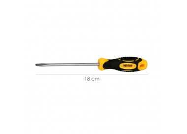 Destornillador Bimaterial Boca Estampada 4x100 mm.