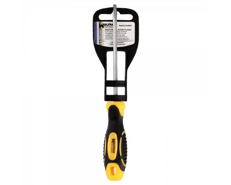Destornillador Bimaterial Boca Estampada 4x100 mm.