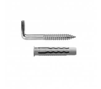 Kit Sanitario Alcayata Con Taco Ø 14 x 70 mm. Fijación Calentadores / Termos De Agua