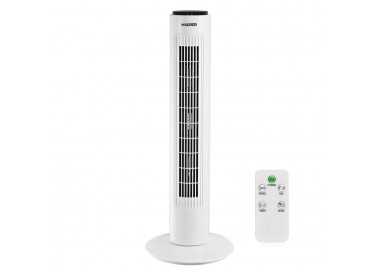 Ventilador Maurer Torre 73 cm 3 Velocidades. Funcion Oscilante. Con Temporizador y Mando a Distancia.