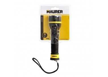 Linterna LED De Mano Goma Antideslizante A Pilas (2 AA) 55 Lumenes 1 Watt. Protección Ip44