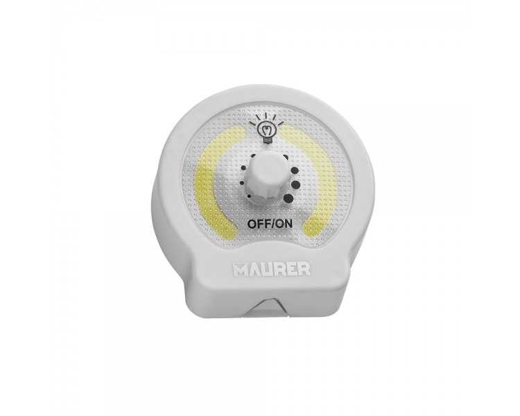 Linterna LED Armario Dinmerable A Pilas (3 AAA) 220 Lumenes Con Iman, Gancho y Adhesivo