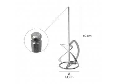 Mezclador Cola Recambio Con Enganche Rapido Ø 14 x 60 cm. Para Mezcladora Electrica