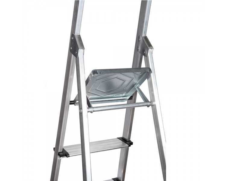 Escalera Doméstica Aluminio Profesional 6 Peldaños 12 cm Grosor.