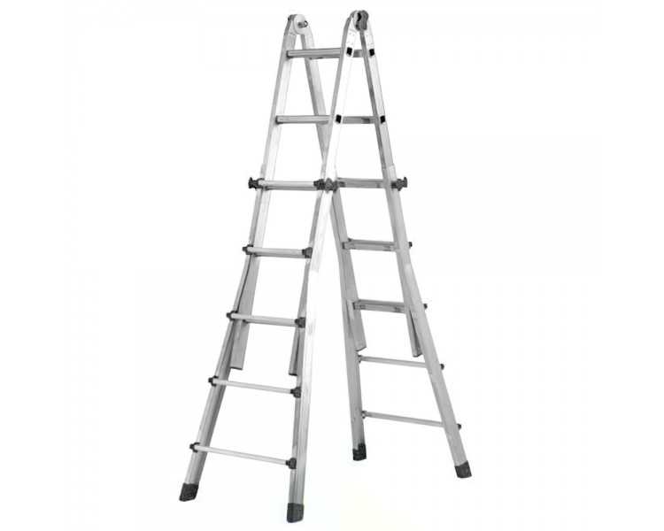 Escalera Telescópica Aluminio  5+5 Peldaños