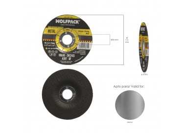 Disco Repasar Abrasivo Ø 115 x Ø 22 mm. Espesor 6,4 mm. Disco Radial / Amoladora Universal Compatible Con Todas Las Amoladoras