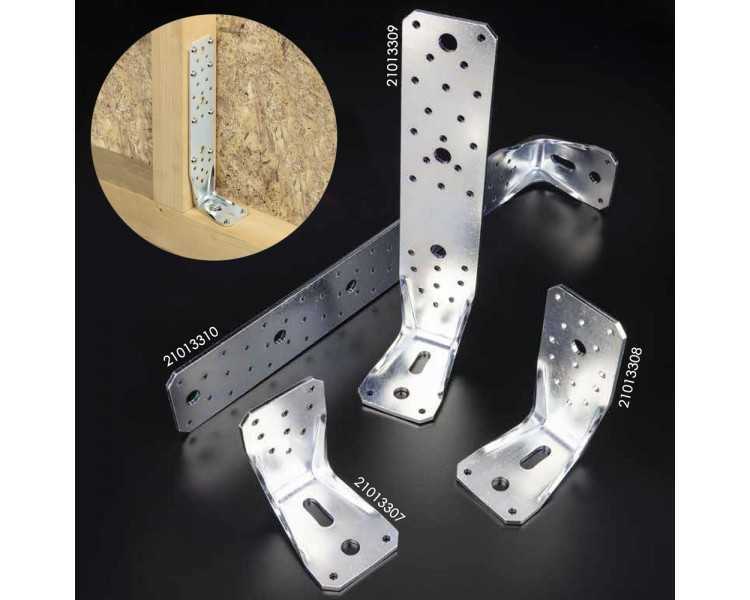 Soporte Para Madera Con Angulo Reforzado 65x88x285 mm. Conector Angular, Escuadra Fijación, Zapata Madera Soporte Pergola Madera
