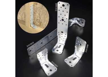 Soporte Para Madera Con Angulo Reforzado 65x88x285 mm. Conector Angular, Escuadra Fijación, Zapata Madera Soporte Pergola Madera