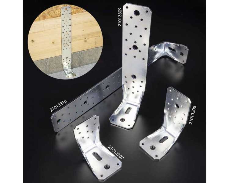 Soporte Para Madera Con Angulo Reforzado 65x88x450 mm. Conector Angular, Escuadra Fijación, Zapata Madera Soporte Pergola Madera