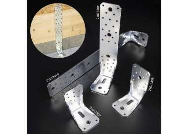 Soporte Para Madera Con Angulo Reforzado 65x88x450 mm. Conector Angular, Escuadra Fijación, Zapata Madera Soporte Pergola Madera