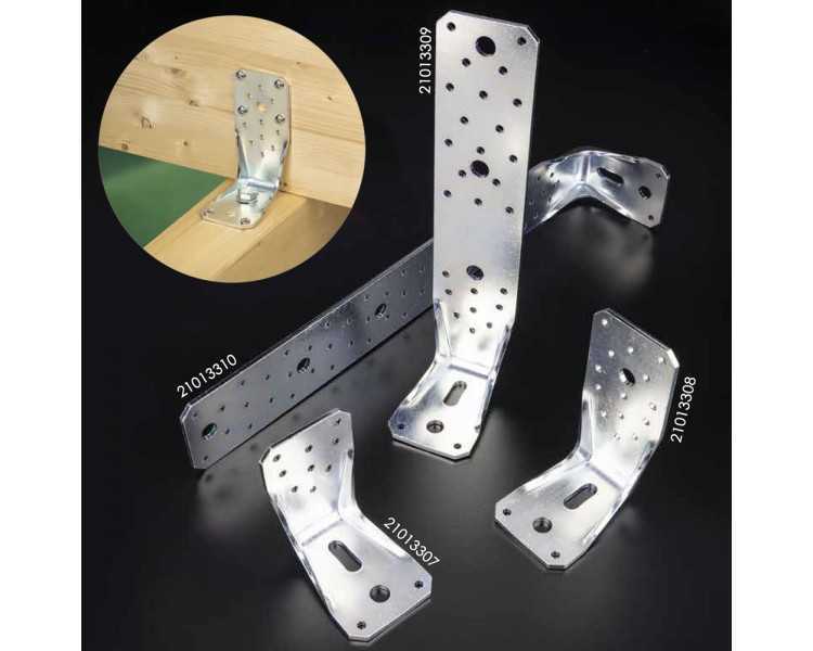 Soporte Para Madera Con Angulo Reforzado 65x88x95 mm. Conector Angular, Escuadra Fijación, Zapata Madera, Soporte Pergola Madera