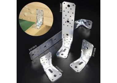 Soporte Para Madera Con Angulo Reforzado 65x88x95 mm. Conector Angular, Escuadra Fijación, Zapata Madera, Soporte Pergola Madera