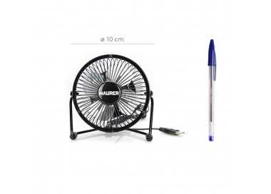 Ventilador Sobremesa Ø 10 cm. Funcionamiento USB