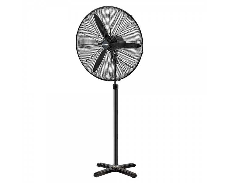 Ventilador Pie Ø 70 x195 cm. Negro 190 W. Oscilación Automatica, Altura Regulable, Cabezal Inclinable, Base Estable 60x60 cm.