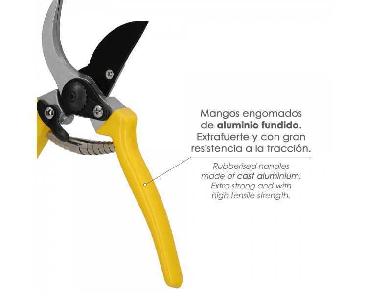 Tijera Podar 1 Mano Japonesa Akagi T-4S  220 mm. Mangos Aluminio Endurecido, Hoja Recubierta PTFE