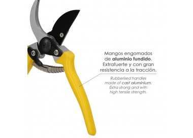 Tijera Podar 1 Mano Japonesa Akagi T-4S  220 mm. Mangos Aluminio Endurecido, Hoja Recubierta PTFE