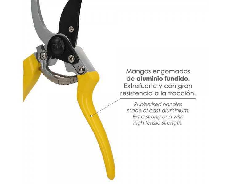Tijera Podar 1 Mano Japonesa Akagi T-8S  220 mm. Mangos Aluminio Endurecido, Hoja Recubierta PTFE