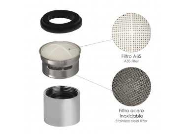 Atomizador Grifos / Monomando F22  (2 piezas) Filtro Aireador Grifo, Economizador de Agua, Difusor Grifo, Aireador Economizador