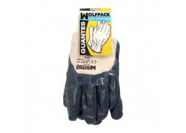 Guantes Nitrilo / Lona Pesados Nimax 9" (Par)