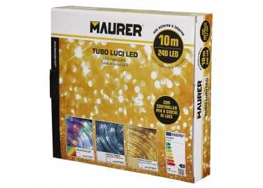 Luces Navidad Tubo Luz Blanca Calida 240 LEDs Uso Exteriores / Interiores Protección IP44 Rollo 10 Metros