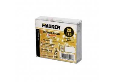 Guirnalda Luces Navidad A Pilas 20 Leds Muñecos de Nieve. Luz Fria Uso Interno IP20