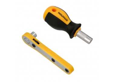 Juego Puntas con Destornillador 1/4" 99 Pzs. Con Apadtador. Cromo Vanadio, Kit Llave Combinada, Kit Carraca,