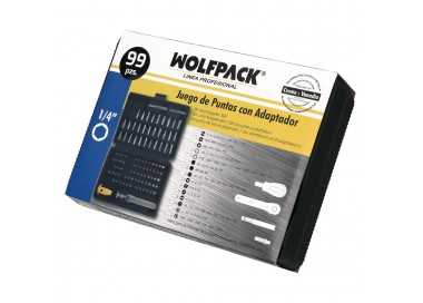 Juego Puntas con Destornillador 1/4" 99 Pzs. Con Apadtador. Cromo Vanadio, Kit Llave Combinada, Kit Carraca,