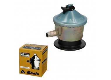 Regulador Gas Butano Monfa (30 Grms./cm2) Alcachofa Gas, Regulador Gas Butano. Presión 29 mbar. Caudal 2,5 Kg/hora