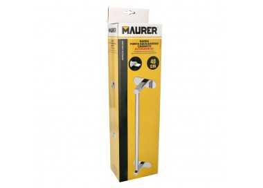 Toallero Barra 40 cm. Color Inox Con Efecto Espejo, Autoadhesivo Resistente, Porta Toallas, Toallero Adhesivo Pared/Mueble