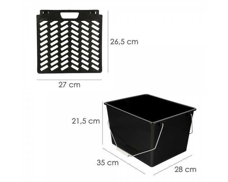 Cubeta Pintura 15 Litros Con Rejilla. Fabricado en Plastico. Cubeta Pintor, Cubo Pintura, Cubo Pintura con Rodillo,