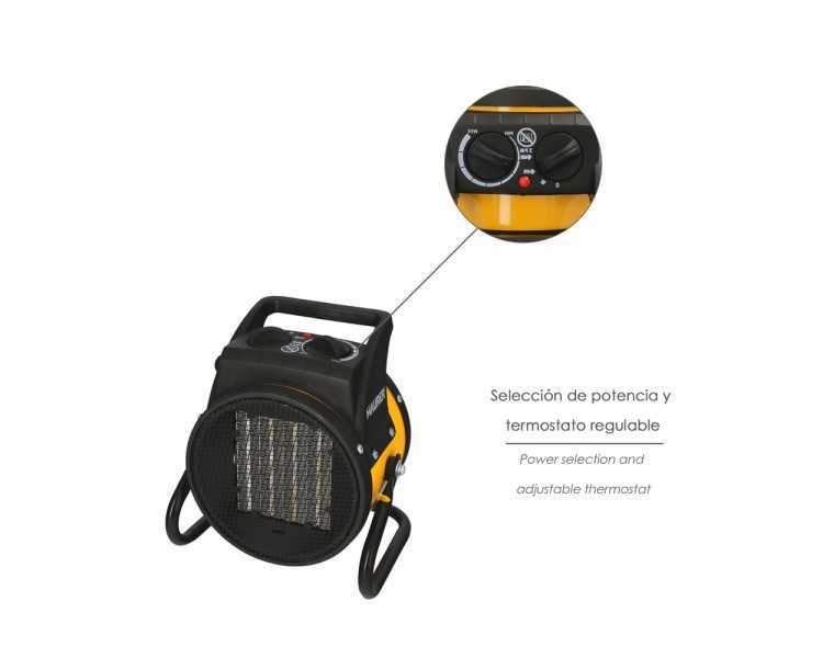 Calefactor Termoventilador Ceramico Cañon Suelo y Pared 1000 / 2000 Watt. Cañon Aire Caliente, Cañon Calefactor 2 Potencias