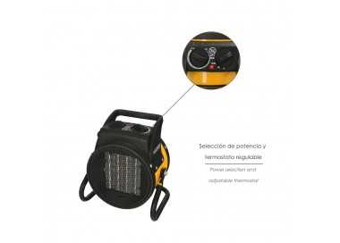 Calefactor Termoventilador Ceramico Cañon Suelo y Pared 1000 / 2000 Watt. Cañon Aire Caliente, Cañon Calefactor 2 Potencias