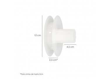 Disco Plastico Compacto Para Persianas. Rodamieto 120x40 mm. Para cintas hasta 20 mm.
