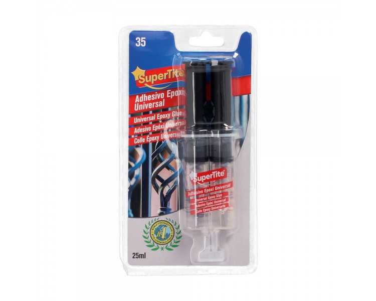 Pegamento Epoxi 2 Componentes (25 Ml.) Pegamento Metal, Cristal, Espejos, Plásticos, Mármol, Embarcaciones, Madera, Piel, Etc