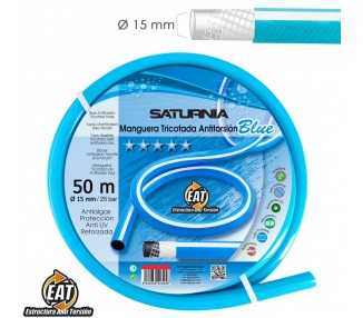 Manguera Tricotada No Torsion Blue Ø 15 mm. Rollo 50 metros. Manguera Anti Torsion, Manguera Sin Dobleces, Manguera Sin Nudos