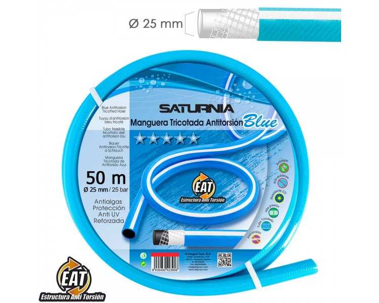 Manguera Tricotada No Torsion Blue Ø 25 mm. Rollo 50 metros. Manguera Anti Torsion, Manguera Sin Dobleces, Manguera Sin Nudos