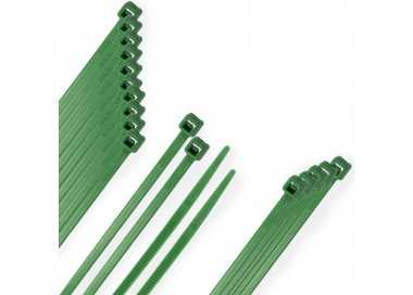Brida Nylon 100%. Color Verde 2,5 x 100 mm. Bolsa 100 Unidades. Abrazadera Plastico, Organizador Cables, Alta Resistencia
