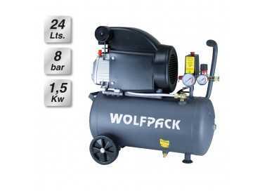 Compresor Aire Wolfpack 24 Litros / 8 Bares / 1,5 Kw - 2,0 HP