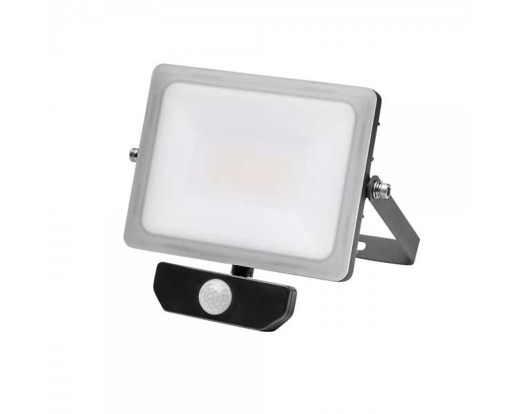 Foco Led Plano 30 Watt. Luz Blanca 4000º K  IP 65 2400 Lumenes Con Sensor de Presencia
