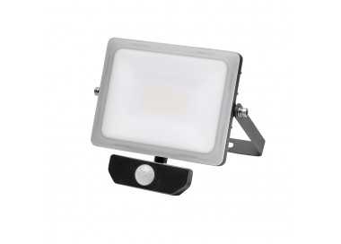 Foco Led Plano 30 Watt. Luz Blanca 4000º K  IP 65 2400 Lumenes Con Sensor de Presencia