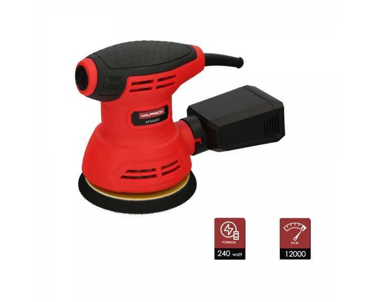 Lijadora Wolfpack Orbital 240 Watt. Lijadora Multifunción. Decapado, Lijado, Eliminar Oxido, Disco Ø 125 mm.
