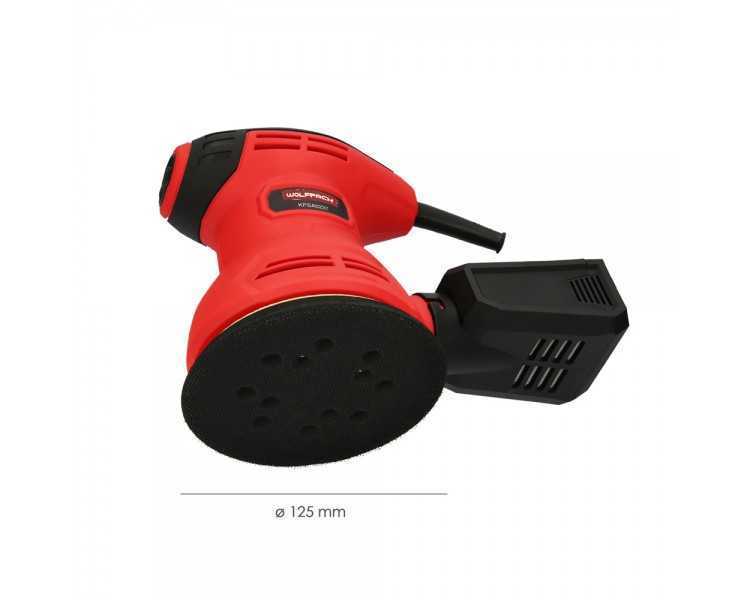 Lijadora Wolfpack Orbital 240 Watt. Lijadora Multifunción. Decapado, Lijado, Eliminar Oxido, Disco Ø 125 mm.