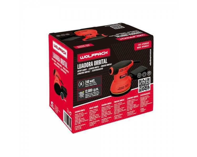 Lijadora Wolfpack Orbital 240 Watt. Lijadora Multifunción. Decapado, Lijado, Eliminar Oxido, Disco Ø 125 mm.