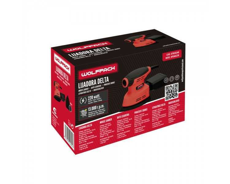 Lijadora Wolfpack Delta 220 Watt. Lijadora Mouse Multifunción. Decapado, Lijado, Eliminar Oxido, etc.