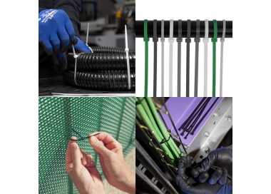 Brida Nylon 100%. Color Negro 4,5 x 280 mm. Bolsa 100 unidades. Abrazadera Plastico, Organizador Cables, Alta Resistencia